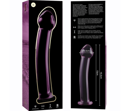 NEBULA SERIES BY IBIZA - MODEL 11 DILDO BOROSILICATE GLASS PINK 16 CM -O- 3 CM