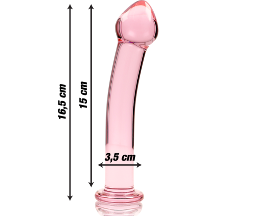 NEBULA SERIES BY IBIZA - MODEL 11 DILDO BOROSILICATE GLASS PINK 16 CM -O- 3 CM