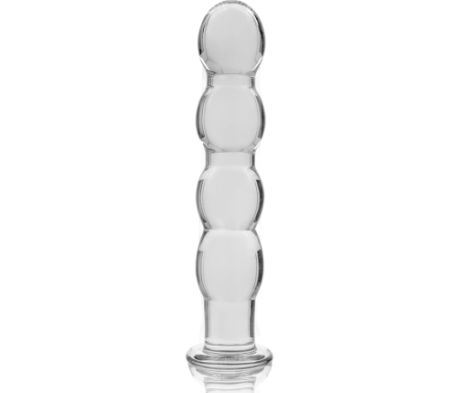 NEBULA SERIES BY IBIZA - MODEL 10 DILDO BOROSILICATE GLASS CLEAR 16.5 CM -O- 3.5 CM