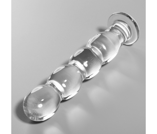 NEBULA SERIES BY IBIZA - MODEL 10 DILDO BOROSILICATE GLASS CLEAR 16.5 CM -O- 3.5 CM