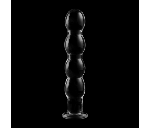 NEBULA SERIES BY IBIZA - MODEL 10 DILDO BOROSILICATE GLASS CLEAR 16.5 CM -O- 3.5 CM