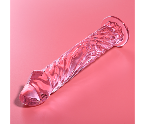 NEBULA SERIES BY IBIZA - MODEL 12 DILDO BOROSILICATE GLASS PINK 17 CM -O- 3.5 CM