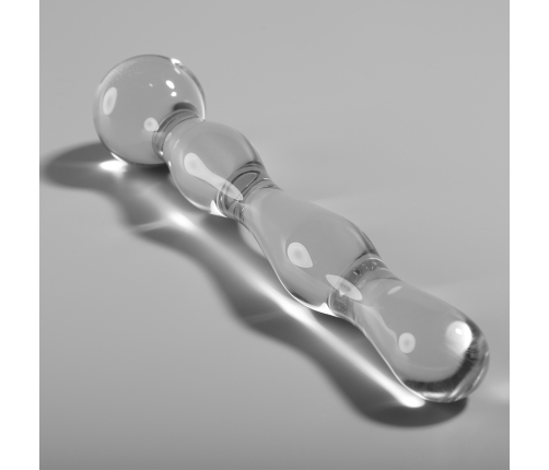 NEBULA SERIES BY IBIZA - MODEL 13 DILDO BOROSILICATE GLASS CLEAR 18 CM -O- 3.5 CM