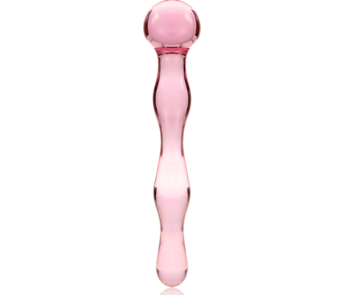 NEBULA SERIES BY IBIZA - MODEL 13 DILDO BOROSILICATE GLASS PINK 18 CM -O- 3.5 CM