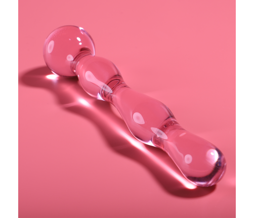 NEBULA SERIES BY IBIZA - MODEL 13 DILDO BOROSILICATE GLASS PINK 18 CM -O- 3.5 CM