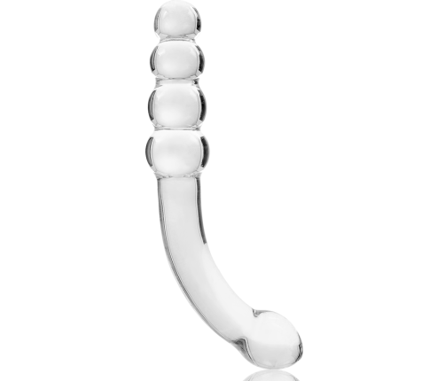 NEBULA SERIES BY IBIZA - MODEL 14 DILDO BOROSILICATE GLASS CLEAR 18.5 CM -O- 3 CM