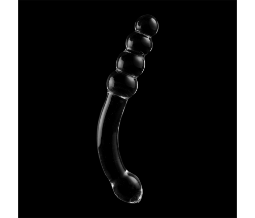 NEBULA SERIES BY IBIZA - MODEL 14 DILDO BOROSILICATE GLASS CLEAR 18.5 CM -O- 3 CM
