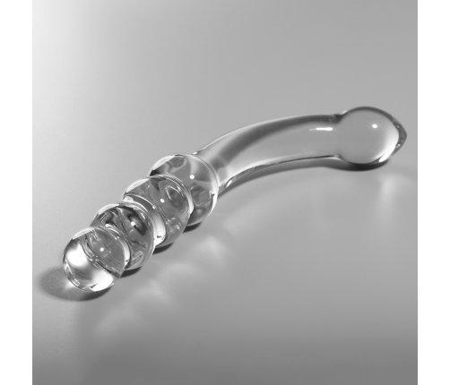 NEBULA SERIES BY IBIZA - MODEL 14 DILDO BOROSILICATE GLASS CLEAR 18.5 CM -O- 3 CM