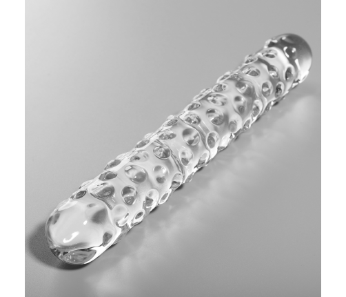 NEBULA SERIES BY IBIZA - MODEL 15 DILDO BOROSILICATE GLASS CLEAR 18.5 CM -O- 3 CM