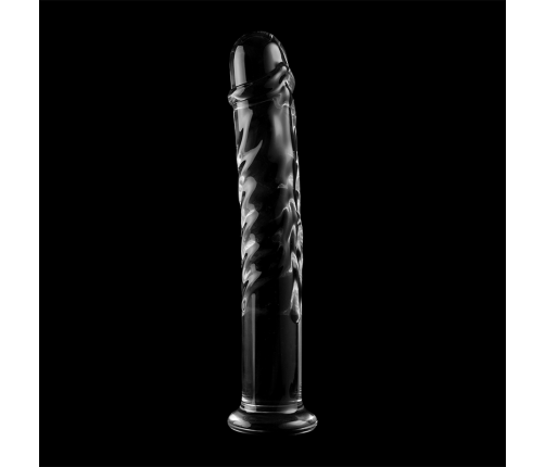 NEBULA SERIES BY IBIZA - MODEL 16 DILDO BOROSILICATE GLASS CLEAR 18.5 CM -O- 3 CM