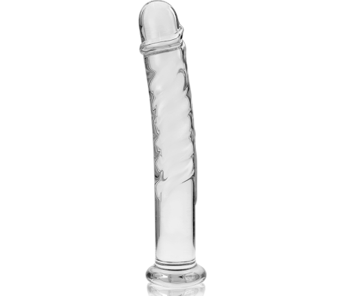 NEBULA SERIES BY IBIZA - MODEL 16 DILDO BOROSILICATE GLASS CLEAR 18.5 CM -O- 3 CM
