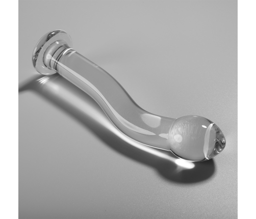 NEBULA SERIES BY IBIZA - MODEL 18 DILDO BOROSILICATE GLASS CLEAR 18.5 CM -O- 3.5 CM