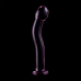 NEBULA SERIES BY IBIZA - MODEL 18 DILDO BOROSILICATE GLASS PINK 18.5 CM -O- 3.5 CM