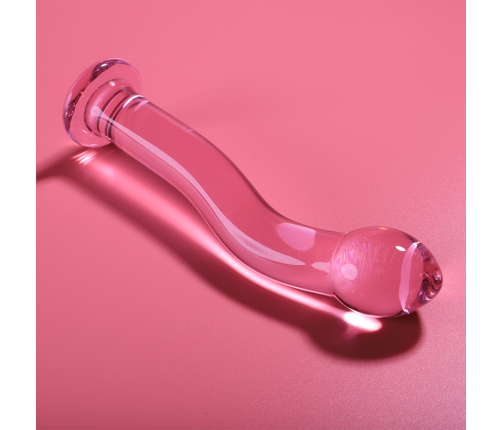 NEBULA SERIES BY IBIZA - MODEL 18 DILDO BOROSILICATE GLASS PINK 18.5 CM -O- 3.5 CM