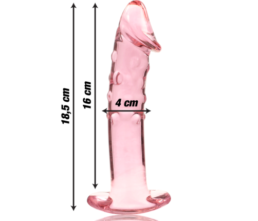 NEBULA SERIES BY IBIZA - MODEL 19 DILDO BOROSILICATE GLASS PINK 18.5 CM -O- 4 CM