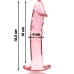 NEBULA SERIES BY IBIZA - MODEL 19 DILDO BOROSILICATE GLASS PINK 18.5 CM -O- 4 CM