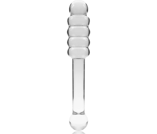 NEBULA SERIES BY IBIZA - MODEL 20 DILDO BOROSILICATE GLASS CLEAR 20.5 CM -O- 3 CM