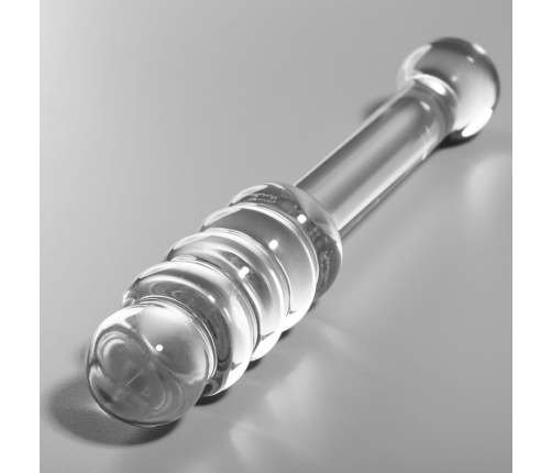 NEBULA SERIES BY IBIZA - MODEL 20 DILDO BOROSILICATE GLASS CLEAR 20.5 CM -O- 3 CM