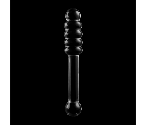 NEBULA SERIES BY IBIZA - MODEL 20 DILDO BOROSILICATE GLASS CLEAR 20.5 CM -O- 3 CM