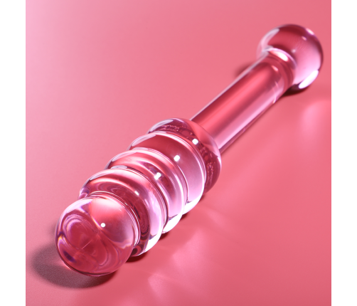 NEBULA SERIES BY IBIZA - MODEL 20 DILDO BOROSILICATE GLASS PINK 20.5 CM -O- 3 CM
