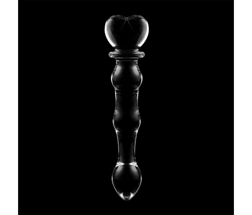 NEBULA SERIES BY IBIZA - MODEL 21 DILDO BOROSILICATE GLASS CLEAR 20.5 CM -O- 3.5 CM
