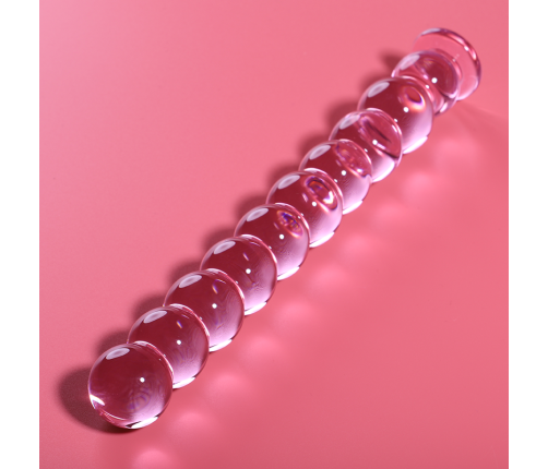 NEBULA SERIES BY IBIZA - MODEL 22 DILDO BOROSILICATE GLASS PINK 21.5 CM -O- 2.5 CM