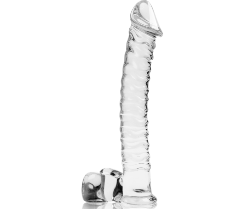 NEBULA SERIES BY IBIZA - MODEL 23 DILDO BOROSILICATE GLASS CLEAR 21.5 CM -O- 4 CM