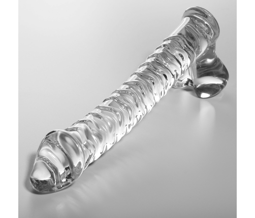 NEBULA SERIES BY IBIZA - MODEL 23 DILDO BOROSILICATE GLASS CLEAR 21.5 CM -O- 4 CM
