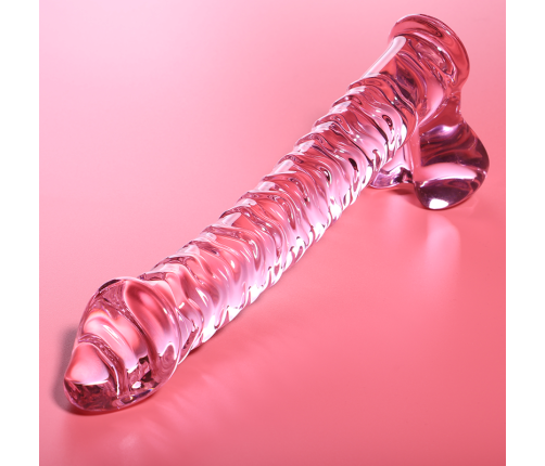 NEBULA SERIES BY IBIZA - MODEL 23 DILDO BOROSILICATE GLASS PINK 21.5 CM -O- 4 CM