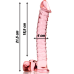 NEBULA SERIES BY IBIZA - MODEL 23 DILDO BOROSILICATE GLASS PINK 21.5 CM -O- 4 CM