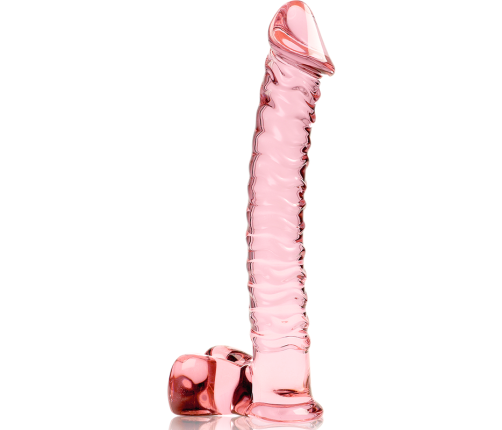 NEBULA SERIES BY IBIZA - MODEL 23 DILDO BOROSILICATE GLASS PINK 21.5 CM -O- 4 CM