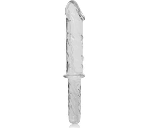 NEBULA SERIES BY IBIZA - MODEL 24 DILDO BOROSILICATE GLASS CLEAR 28.5 CM -O- 5 CM