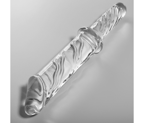 NEBULA SERIES BY IBIZA - MODEL 24 DILDO BOROSILICATE GLASS CLEAR 28.5 CM -O- 5 CM