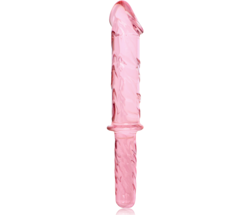 NEBULA SERIES BY IBIZA - MODEL 24 DILDO BOROSILICATE GLASS PINK 28.5 CM -O- 5 CM