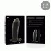 NEBULA SERIES BY IBIZA - MODEL 5 ANAL PLUG BOROSILICATE GLASS CLEAR 12.5 CM -O- 3.5 CM