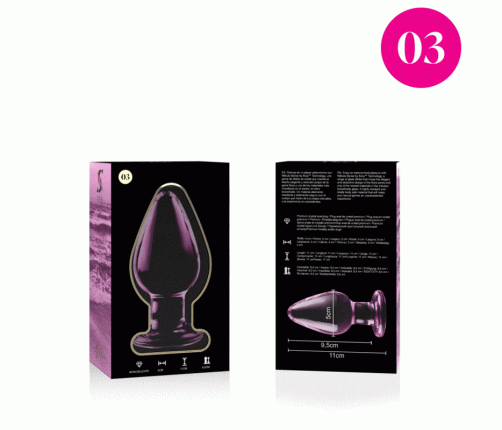 NEBULA SERIES BY IBIZA - MODEL 3 ANAL PLUG BOROSILICATE GLASS PINK 11 CM -O- 5 CM
