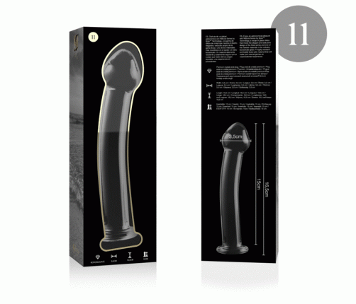 NEBULA SERIES BY IBIZA - MODEL 11 DILDO BOROSILICATE GLASS CLEAR 16 CM -O- 3 CM