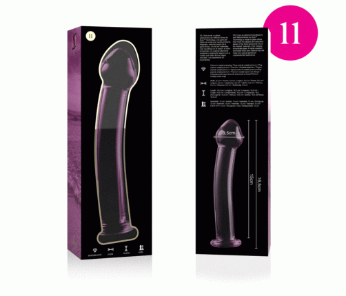 NEBULA SERIES BY IBIZA - MODEL 11 DILDO BOROSILICATE GLASS PINK 16 CM -O- 3 CM
