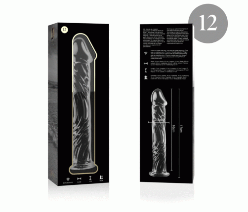 NEBULA SERIES BY IBIZA - MODEL 12 DILDO BOROSILICATE GLASS CLEAR 17 CM -O- 3.5 CM