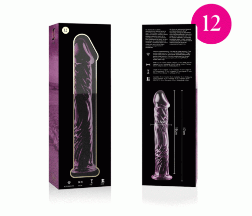 NEBULA SERIES BY IBIZA - MODEL 12 DILDO BOROSILICATE GLASS PINK 17 CM -O- 3.5 CM