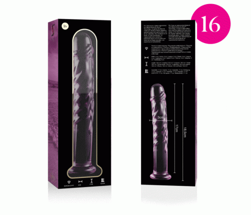 NEBULA SERIES BY IBIZA - MODEL 16 DILDO BOROSILICATE GLASS PINK 18.5 CM -O- 3 CM