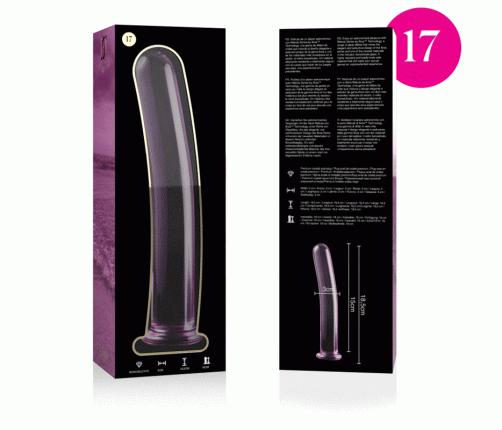NEBULA SERIES BY IBIZA - MODEL 17 DILDO BOROSILICATE GLASS PINK 18.5 CM -O- 3 CM