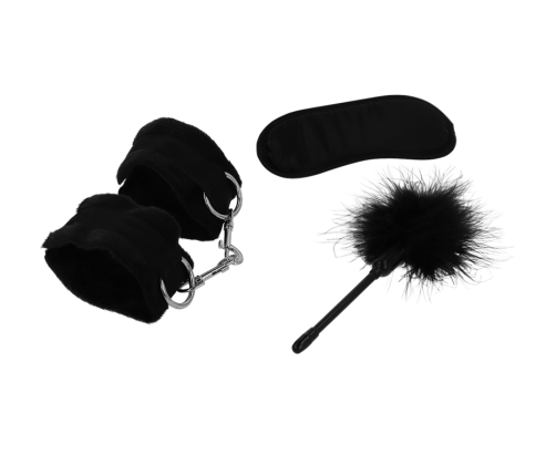 INTENSE - FETISH EROTIC PLAYSET 2 WITH HANDCUFFS, BLIND MASK AND TICKLER