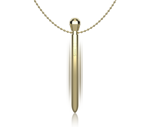 IBIZA - CLIT POCKET STIMULATOR NECKLACE USB CHARGER 12 VIBRATION MODES GOLDEN 12,2 X 1,5