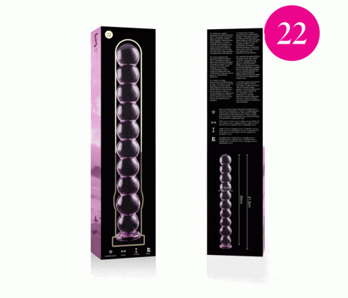 NEBULA SERIES BY IBIZA - MODEL 22 DILDO BOROSILICATE GLASS PINK 21.5 CM -O- 2.5 CM