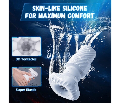 GAME CUP - THRUSTING VIBRATION MASTURBATOR WITH HEATING FUNCTION AND MOBILE SUPPORT - BLACK