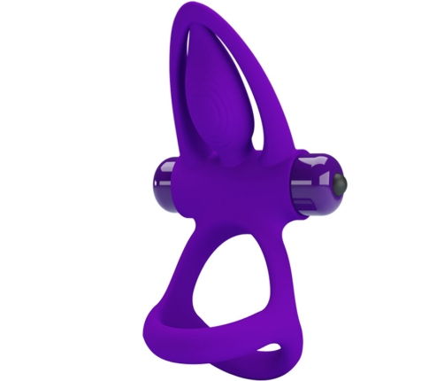 PRETTY LOVE - VIBRATOR RING 10 VIBRATIONS VIOLET SILICONE