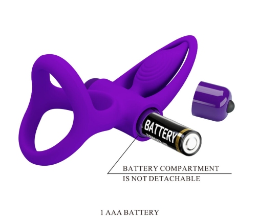 PRETTY LOVE - VIBRATOR RING 10 VIBRATIONS VIOLET SILICONE