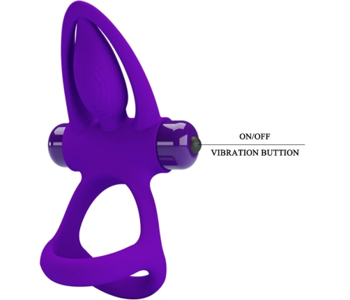 PRETTY LOVE - VIBRATOR RING 10 VIBRATIONS VIOLET SILICONE