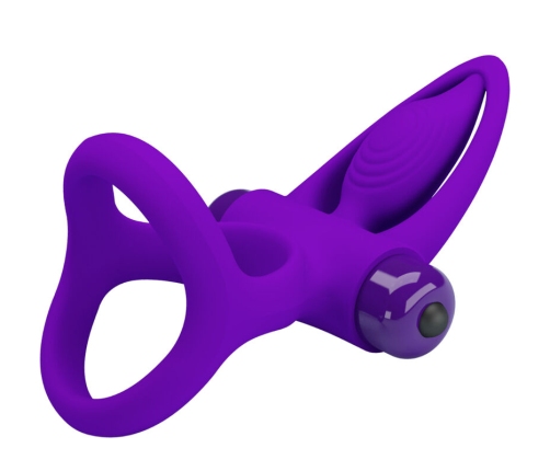 PRETTY LOVE - VIBRATOR RING 10 VIBRATIONS VIOLET SILICONE